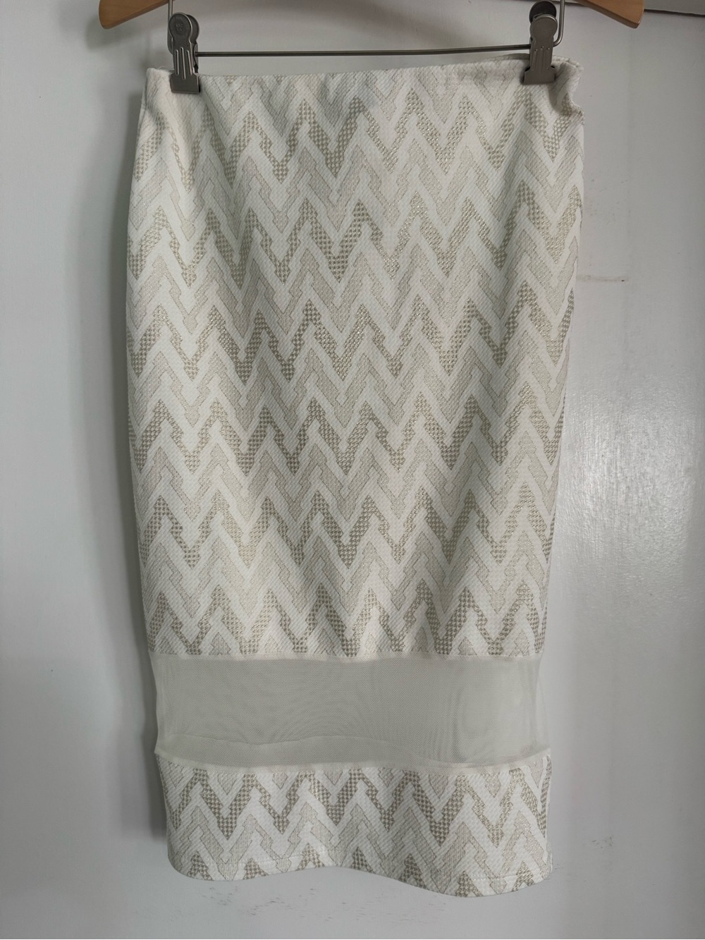 Privately privileged skirt stretchy ivory gold